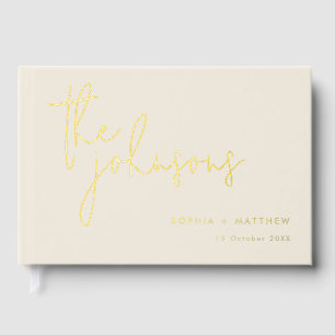 Script Individuellen Namens Wedding Foil Gästebuch