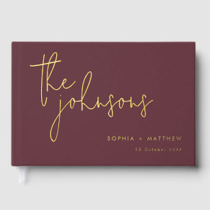 Script Individuellen Namens Wedding Foil Gästebuch
