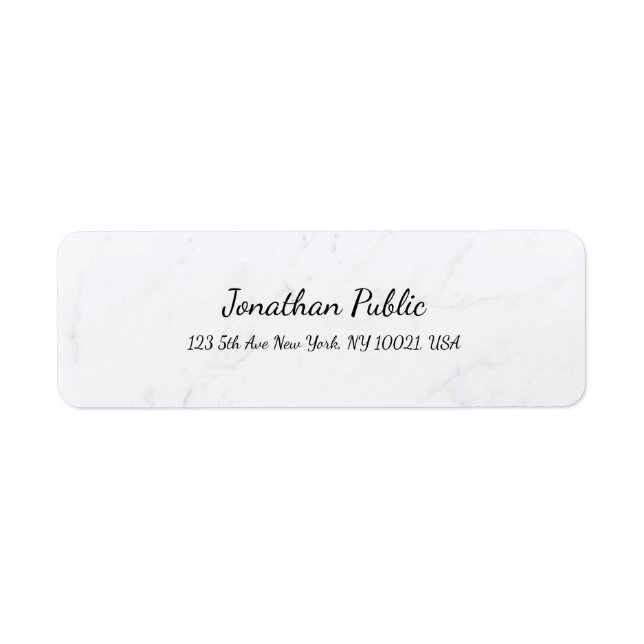 Script Italic Text Marble Elegant Minimalistisch S (Vorne)