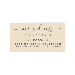Script Ivory Wedding Rücksendeadresse Adressaufkleber