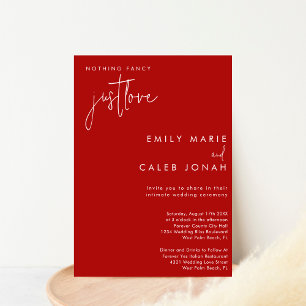 Script Just Liebe Red Intimate Wedding Courthouse Einladung