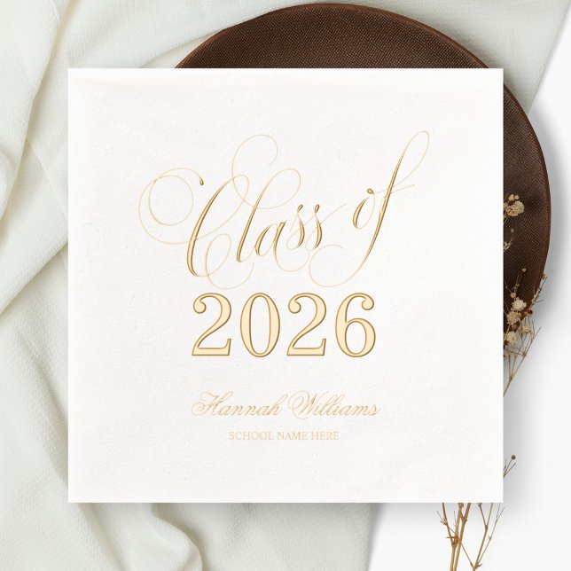 Script-Klasse 2025 Abschluss Gold Servietten Mit Folie (Von Creator hochgeladen)