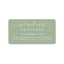 Script Laurel Green Wedding Rücksendeadresse