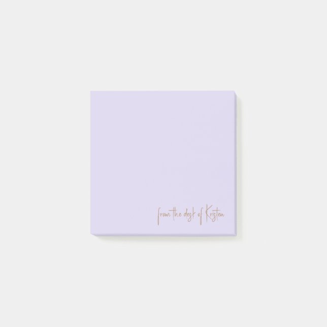Script-Lavender vom Schreibtisch des Individuellen Post-it Klebezettel (Vorderseite)