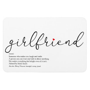Script-Liebe Heart Girlriend Definition Magnet