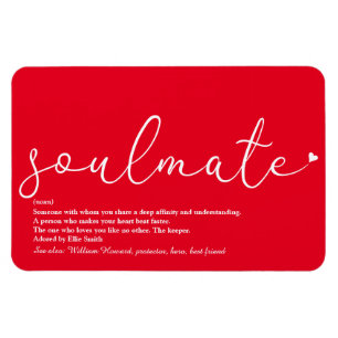 Script-Liebe Herz Soulmate Definition Rot Magnet