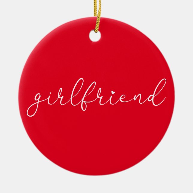 Script-Liebe Herzfreundin - Definition Keramik Ornament (Vorne)