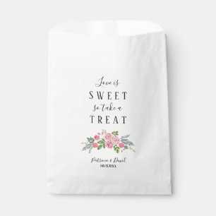 Script-Liebe ist Sweet Pink Floral Gastgeschenk Ho Geschenktütchen