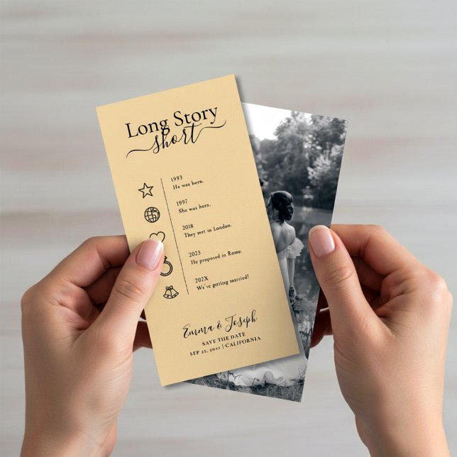 Script Long Story Short Old Money Photo Wedding Save The Date (Von Creator hochgeladen)