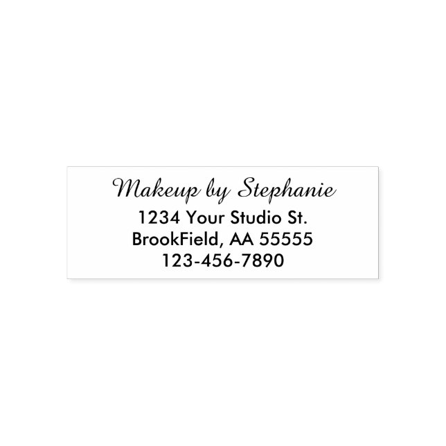 Script Make-up-Studio Name Rücksendeadresse Telefo Permastempel (Design)