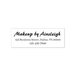 Script Makeup Studio Name Return Address Phone Permastempel