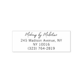 Script Makeup Studio Name Return Address Phone Permastempel
