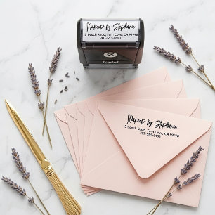 Script Makeup Studio Name Rücksendeadresse Telefon Permastempel