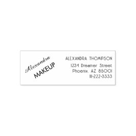 Script Makeup Studio Name Rücksendeadresse Telefon Permastempel