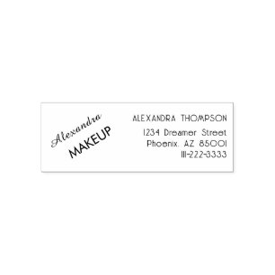 Script Makeup Studio Name Rücksendeadresse Telefon Permastempel