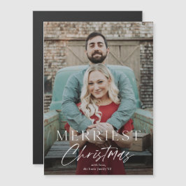 Script Merriest Weihnachts-Foto Magnetkarte