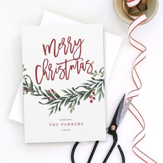 Script Merry Christmas Branch Business Holiday Einladung (Von Creator hochgeladen)