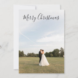 Script Merry Christmas Photo Card Feiertagskarte