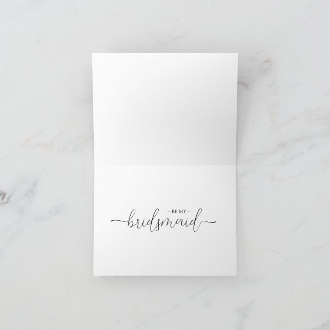 Script Minimal werden Sie meine Bridesmaid-Karte s Dankeskarte (Innenseite)