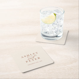 Script Minimalistisch Classic Wedding Dinner Rechteckiger Pappuntersetzer