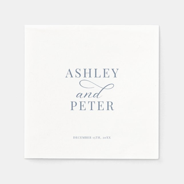 Script Minimalistisch Classic Wedding Serviette (Vorderseite)