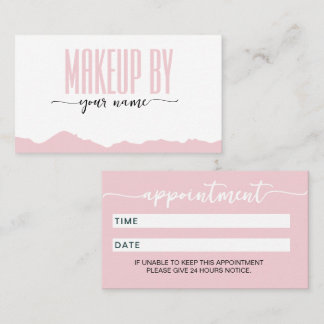 Script Modern Blush Pink and white Terminkarte