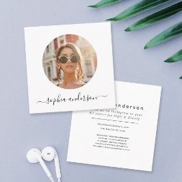 Script Modern Minimal einfache Foto Social Media Telefonnummerkarte