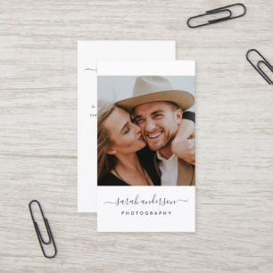 Script Modern Typografy Fotograf QR CODE Visitenkarte