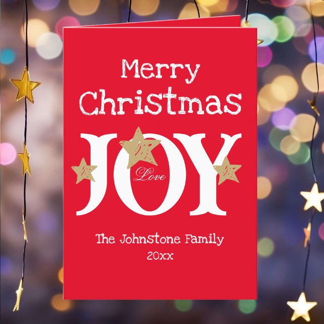 Script Moderne Weihnachten Rote Weihnachtskarte au (Customize these cheerful red Christmas cards as you desire. Perfect for delivering a bit of Joy!)