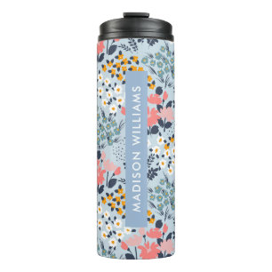 Script Monogram Blume Thermal Tumbler Thermosbecher
