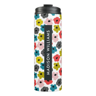 Script Monogram Blume Thermal Tumbler Thermosbecher