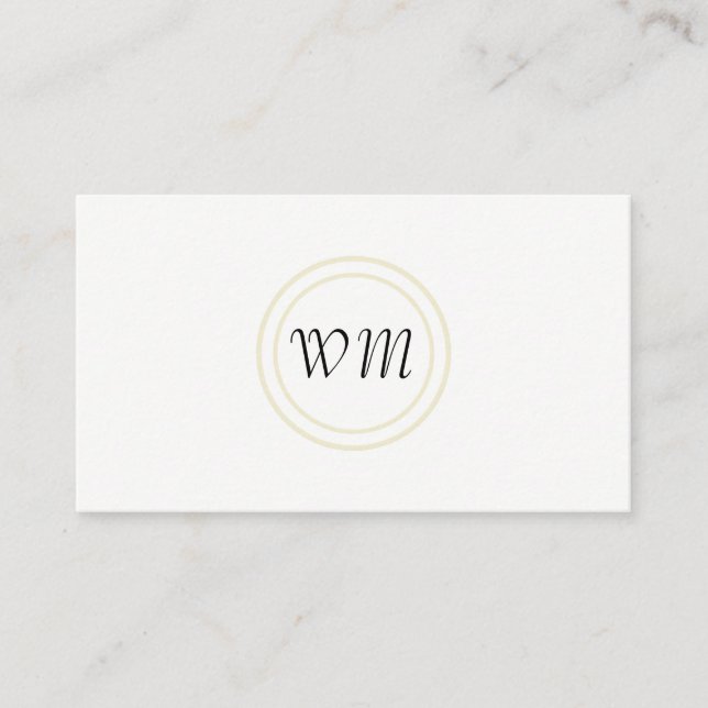 Script Monogram / Corporate Rustic Visitenkarte (Vorderseite)