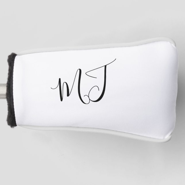 Script Monogram Putter Golf Head Cover Headcover (Vorderseite)