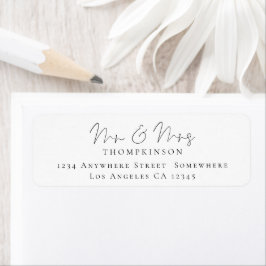 Script Mr. and Mrs. Any Color Return Name Address