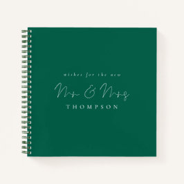 Script Mr. Wedding Emerald Guest Book Notizbuch