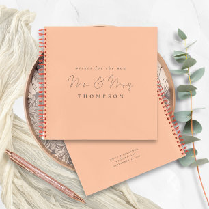 Script Mr. Wedding Peach Guest Book Notizbuch