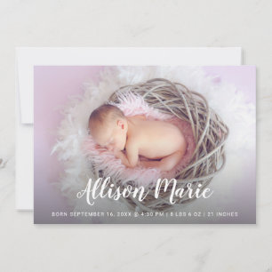 Script Name Elegant Foto Baby Modern Simple Ankündigung