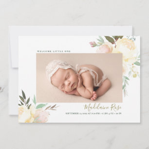 Script Name Floral Birth Ankündigung