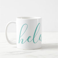 Script Name Personalisiert Custom Aqua Blue Tasse