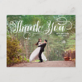 Script Overlay Wedding Foto Vielen Dank Postkarte