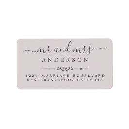 Script Pastel Lila Wedding Rücksendeadresse Adressaufkleber