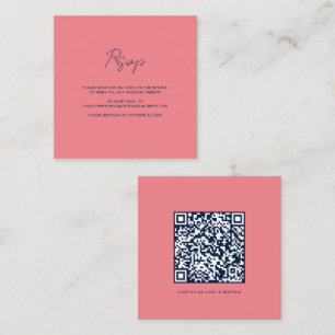 Script QR Code Wedding RSVP Quadratische Visitenkarte