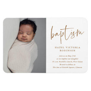 Script Religious Baptism & Christening Einladung Magnet