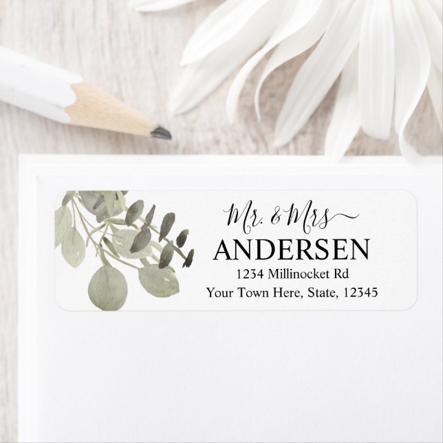 Script Sage Green Wedding Rücksendeadresse (Insitu)