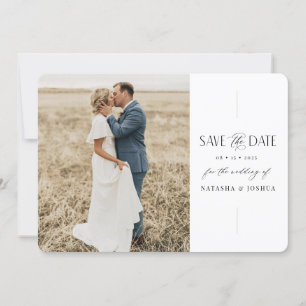Script Save the Date Foto Card Minimale Hochzeit
