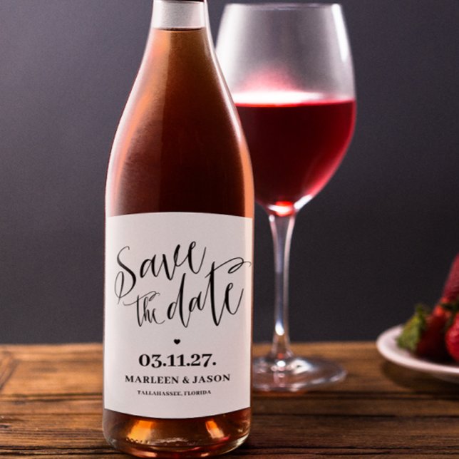 Script Save the Date Weinetikett (Von Creator hochgeladen)