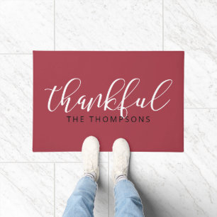 Script-Schriftart Dankbarer Name Fußmatte