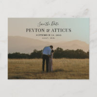 Script Schriftart Landscape Foto Save the Date Pos