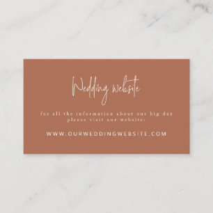 Script Schriftart Moderne Copper Color Wedding Web Begleitkarte