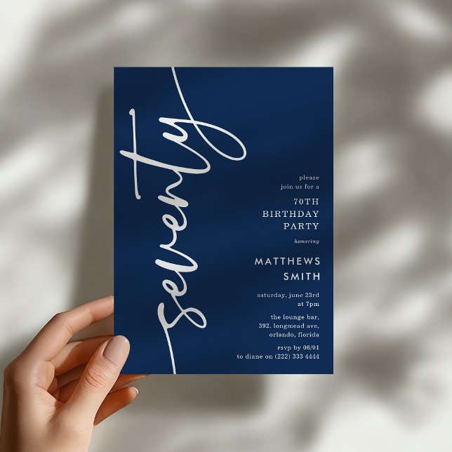 Script Seventy' 70th Birthday Einladung (Von Creator hochgeladen)